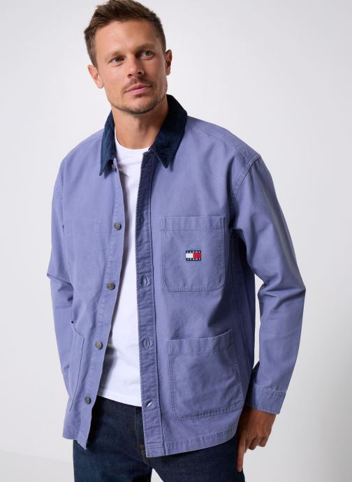 Tommy Jeans Vestes TJM CANVAS CORD OVER homme bleu
