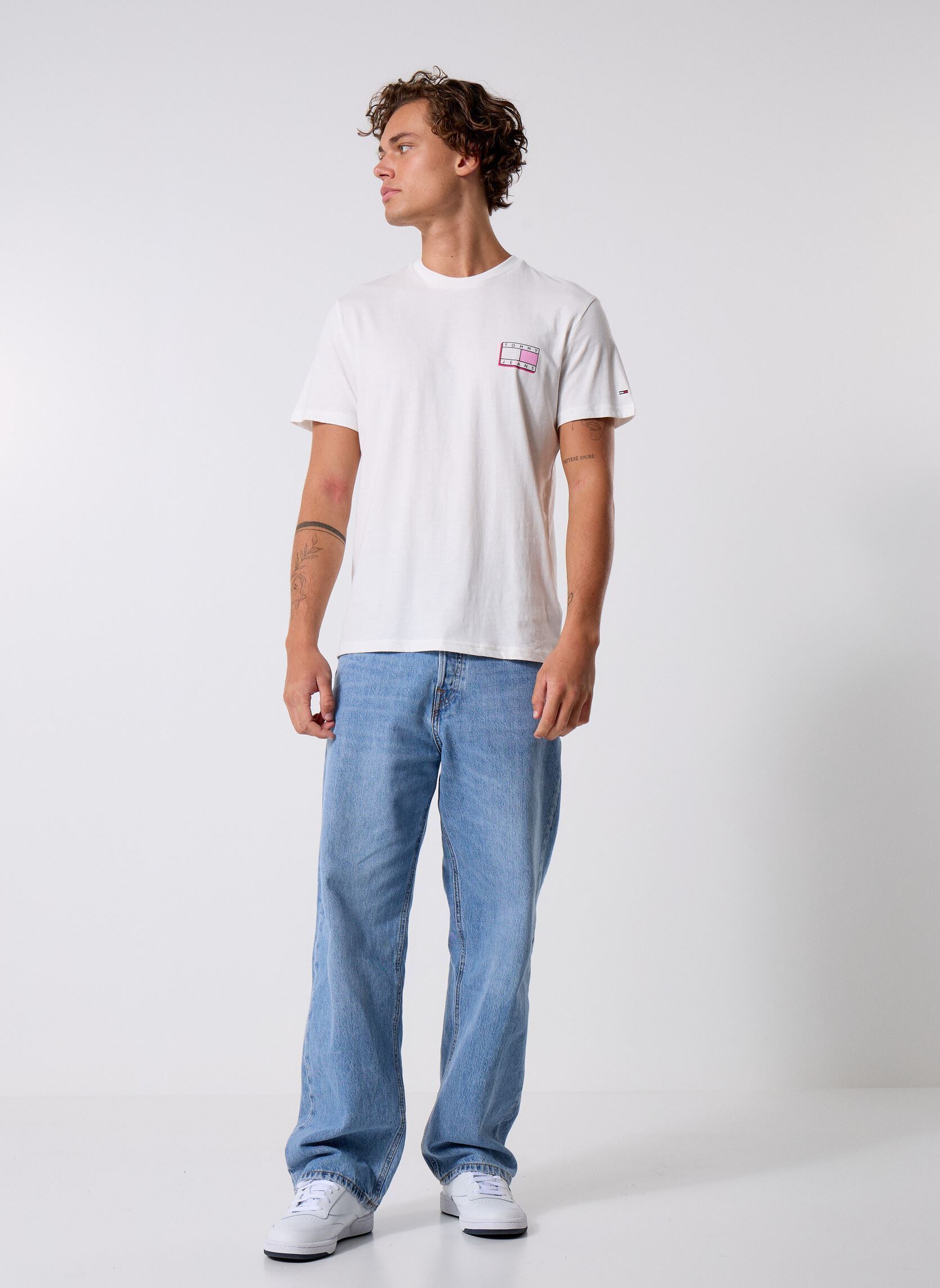 Tee-shirts manches courtes TJM SLIM POP COLOR F homme blanc Tommy Jeans Tee-shirts manches courtes TJM SLIM POP COLOR F homme blanc ECRU