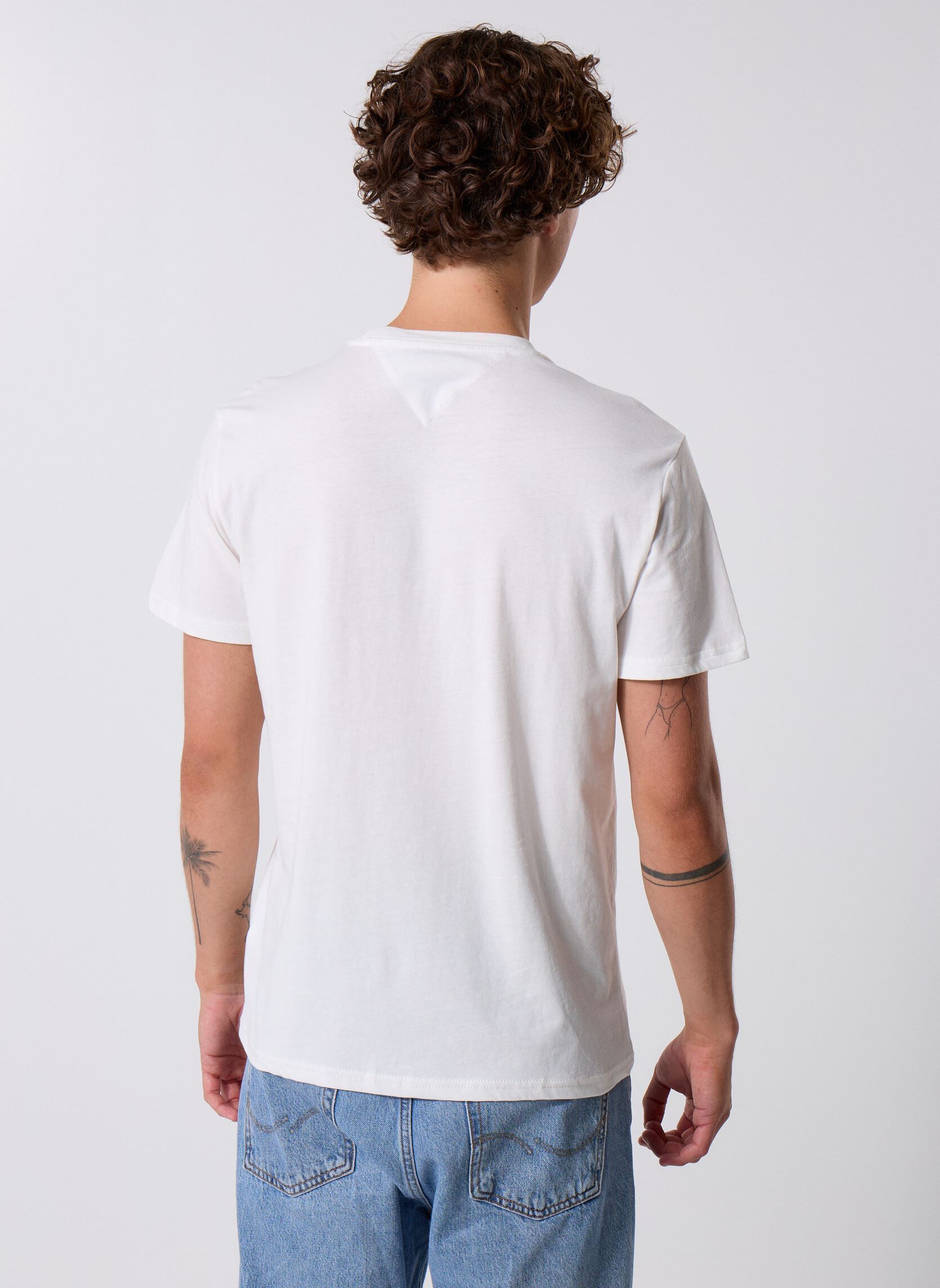 Tee-shirts manches courtes TJM SLIM POP COLOR F homme blanc Tommy Jeans Tee-shirts manches courtes TJM SLIM POP COLOR F homme blanc ECRU