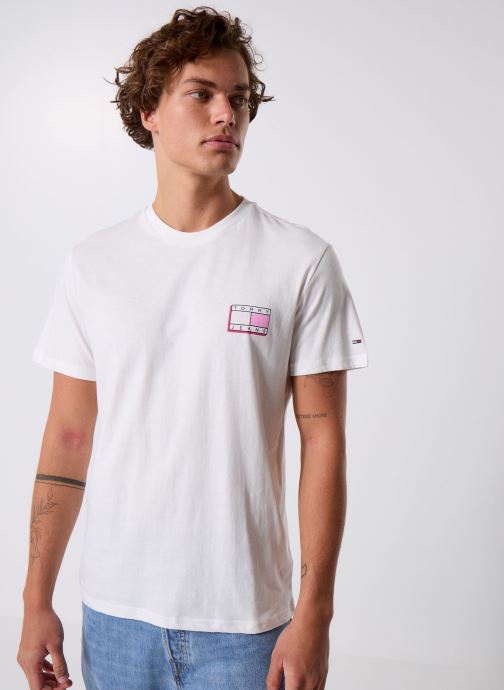 Tommy Jeans T-shirts met korte mouwen TJM SLIM POP COLOR F heren wit