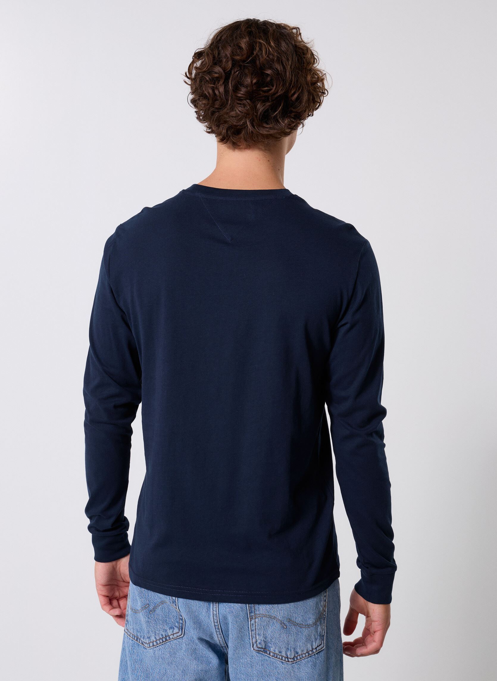 Tee-shirts manches longues TJM SLIM CHEST LINEA homme bleu Tommy Jeans Tee-shirts manches longues TJM SLIM CHEST LINEA homme bleu Dark Night Navy
