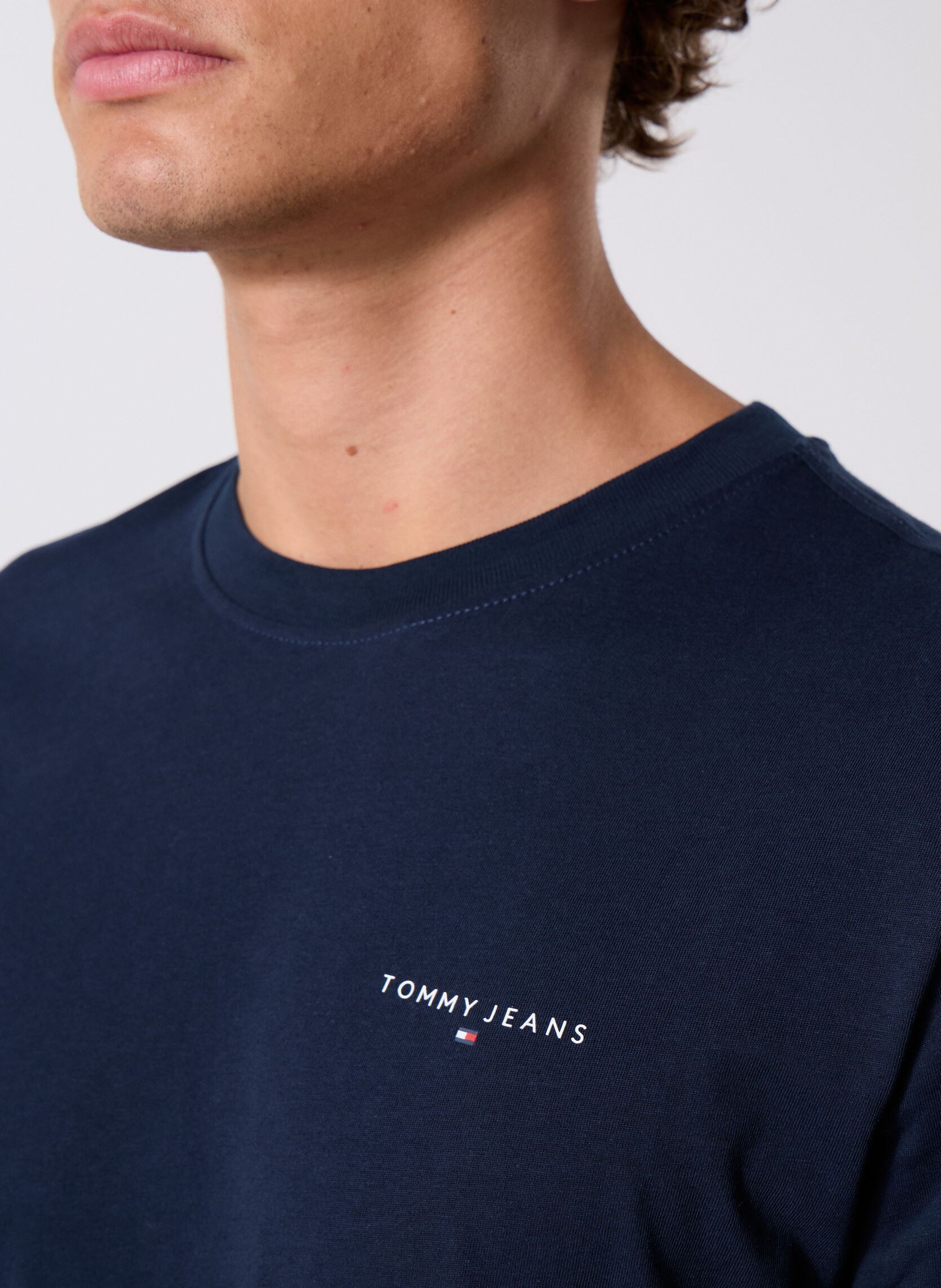 Tee-shirts manches longues TJM SLIM CHEST LINEA homme bleu Tommy Jeans Tee-shirts manches longues TJM SLIM CHEST LINEA homme bleu Dark Night Navy