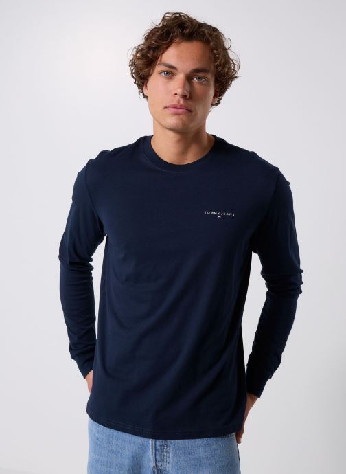 Tommy Jeans Tee-shirts manches longues TJM SLIM CHEST LINEA homme bleu