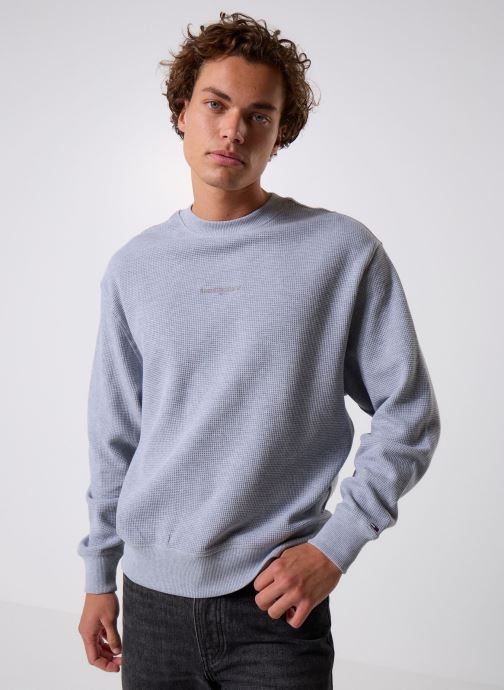Tommy Jeans Sweatshirts TJM RLX WAFFLE SCRIP herren grau