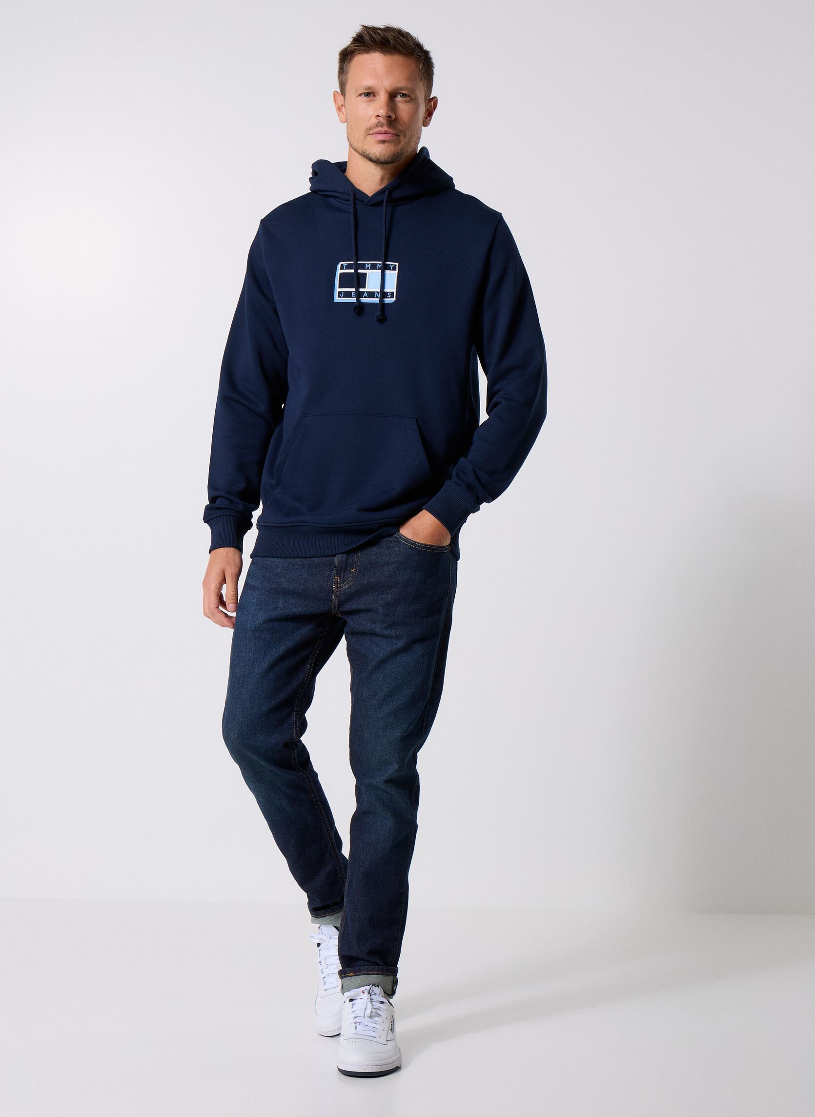 Sweats à capuche TJM REG POP CLR FLAG homme bleu Tommy Jeans Sweats à capuche TJM REG POP CLR FLAG homme bleu DARK NIGHT NAVY