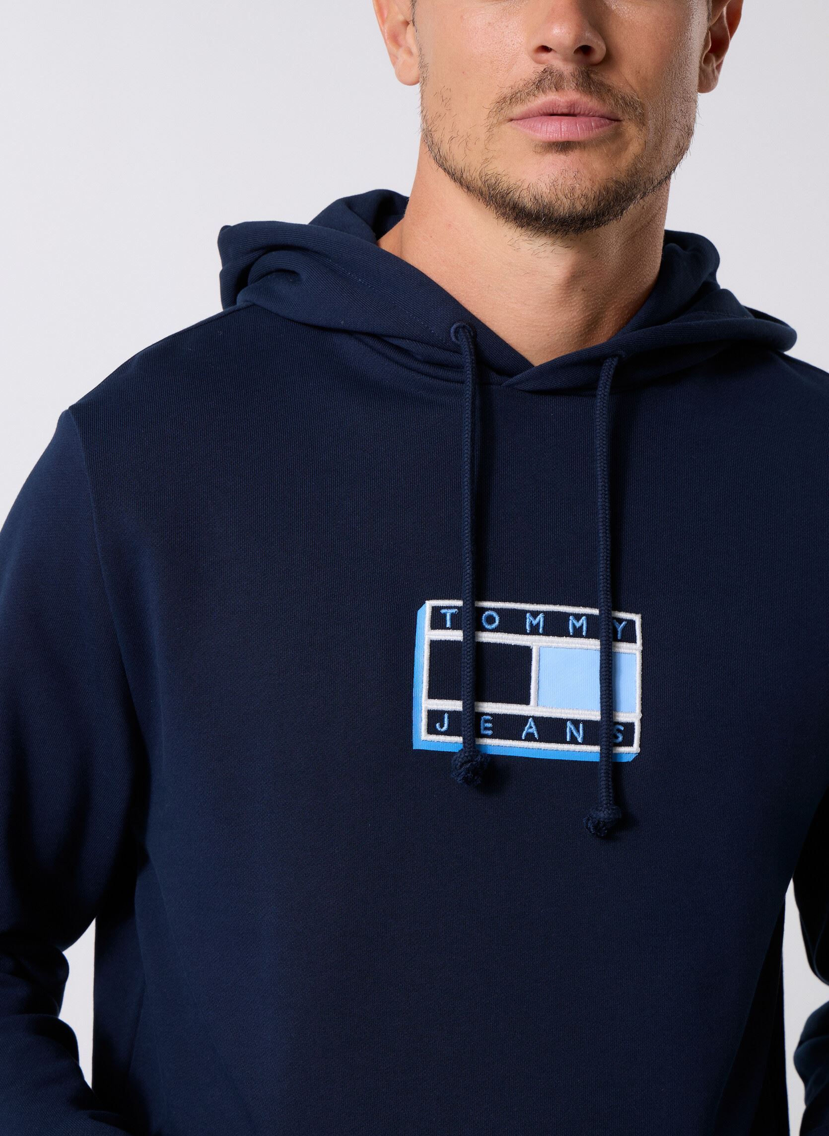Sweats à capuche TJM REG POP CLR FLAG homme bleu Tommy Jeans Sweats à capuche TJM REG POP CLR FLAG homme bleu DARK NIGHT NAVY