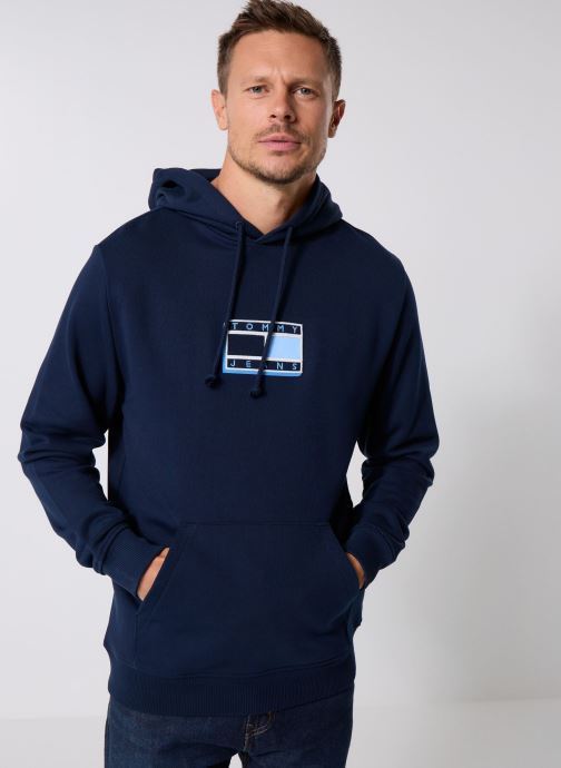 Tommy Jeans Hoodies TJM REG POP CLR FLAG heren blauw