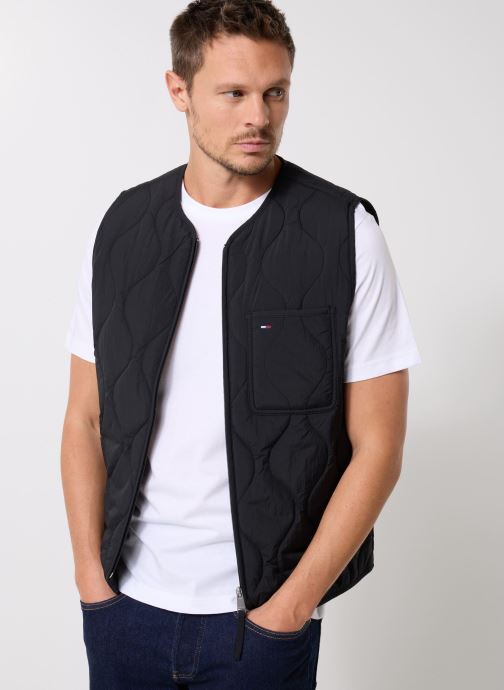 Tommy Jeans Vestes TJM QUILTED VEST EXT homme noir