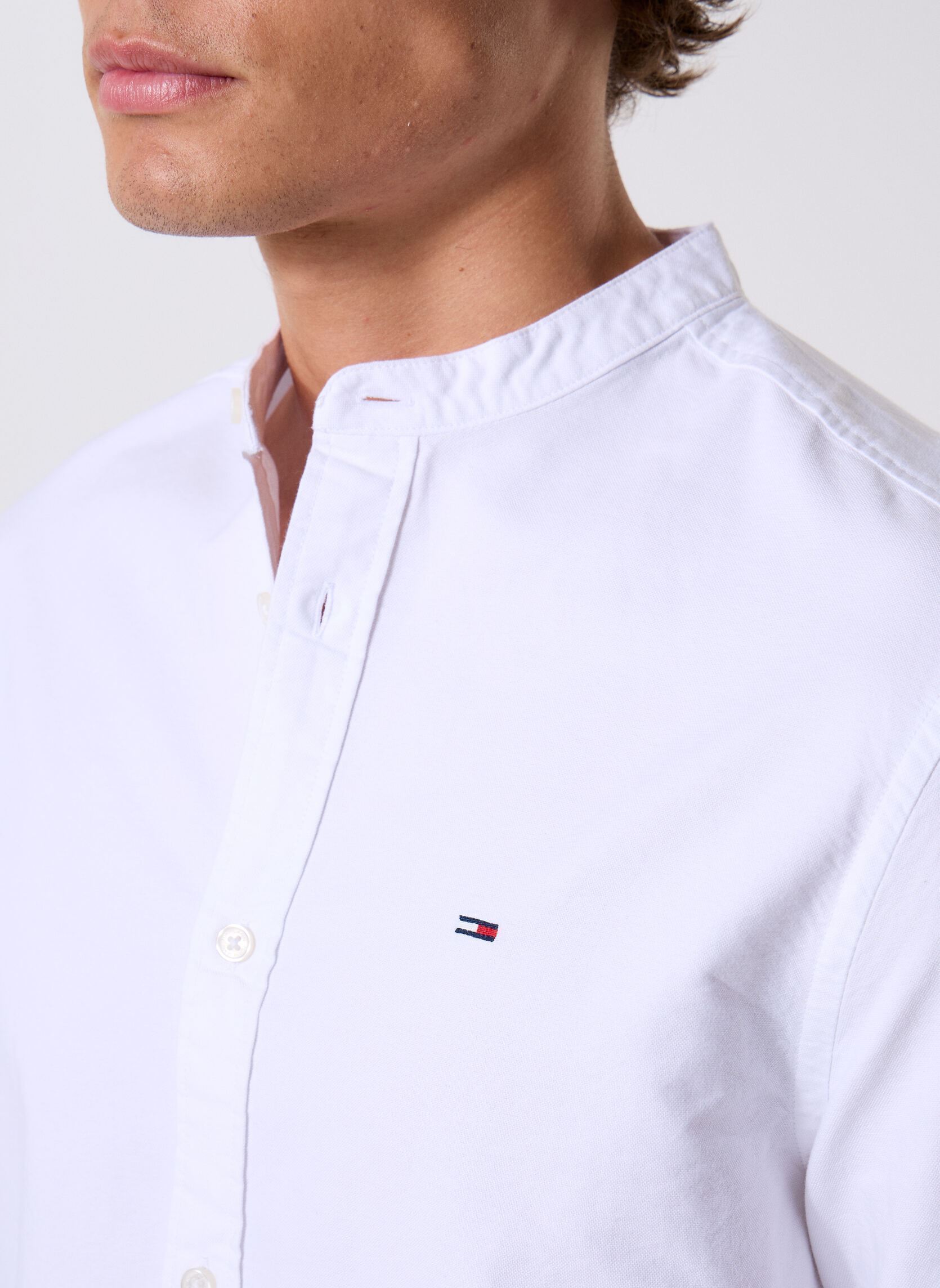 Camicie TJM ESSENTL REG BAND uomo bianco Tommy Jeans Camicie TJM ESSENTL REG BAND uomo bianco ECRU