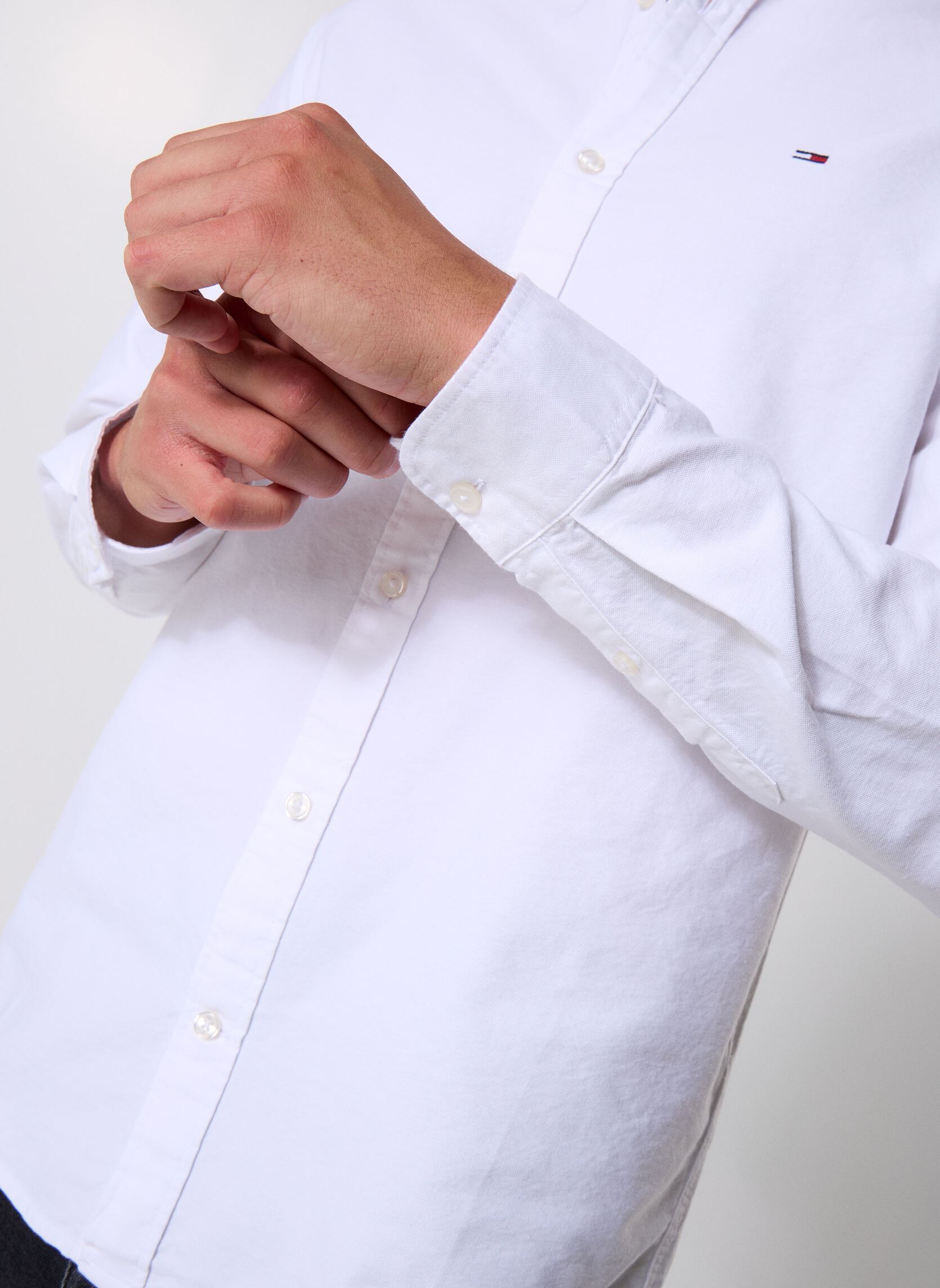 Camicie TJM ESSENTL REG BAND uomo bianco Tommy Jeans Camicie TJM ESSENTL REG BAND uomo bianco ECRU