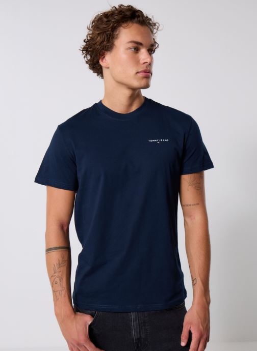 Tommy Jeans T-shirts met korte mouwen TJM SLIM LINEAR CHES heren blauw