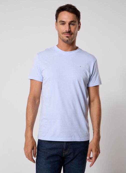 Tommy Jeans T-shirts met korte mouwen TJM SLIM LINEAR CHES heren blauw
