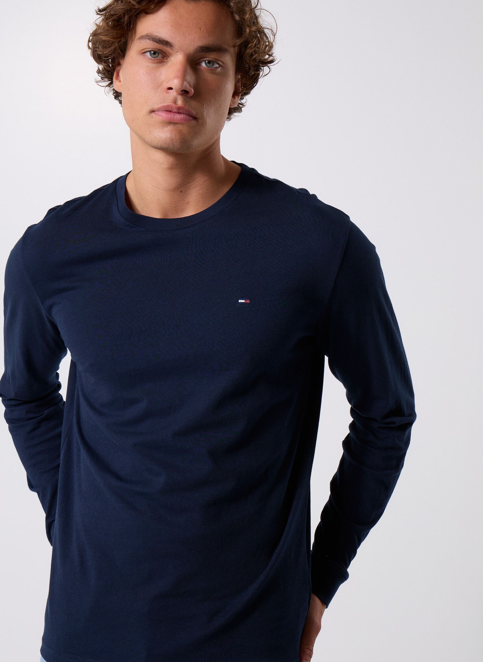 Tee-shirts manches longues TJM SLIM 2PACK L/S E homme bleu Tommy Jeans Tee-shirts manches longues TJM SLIM 2PACK L/S E homme bleu DARK NIGHT NAVY/ECRU