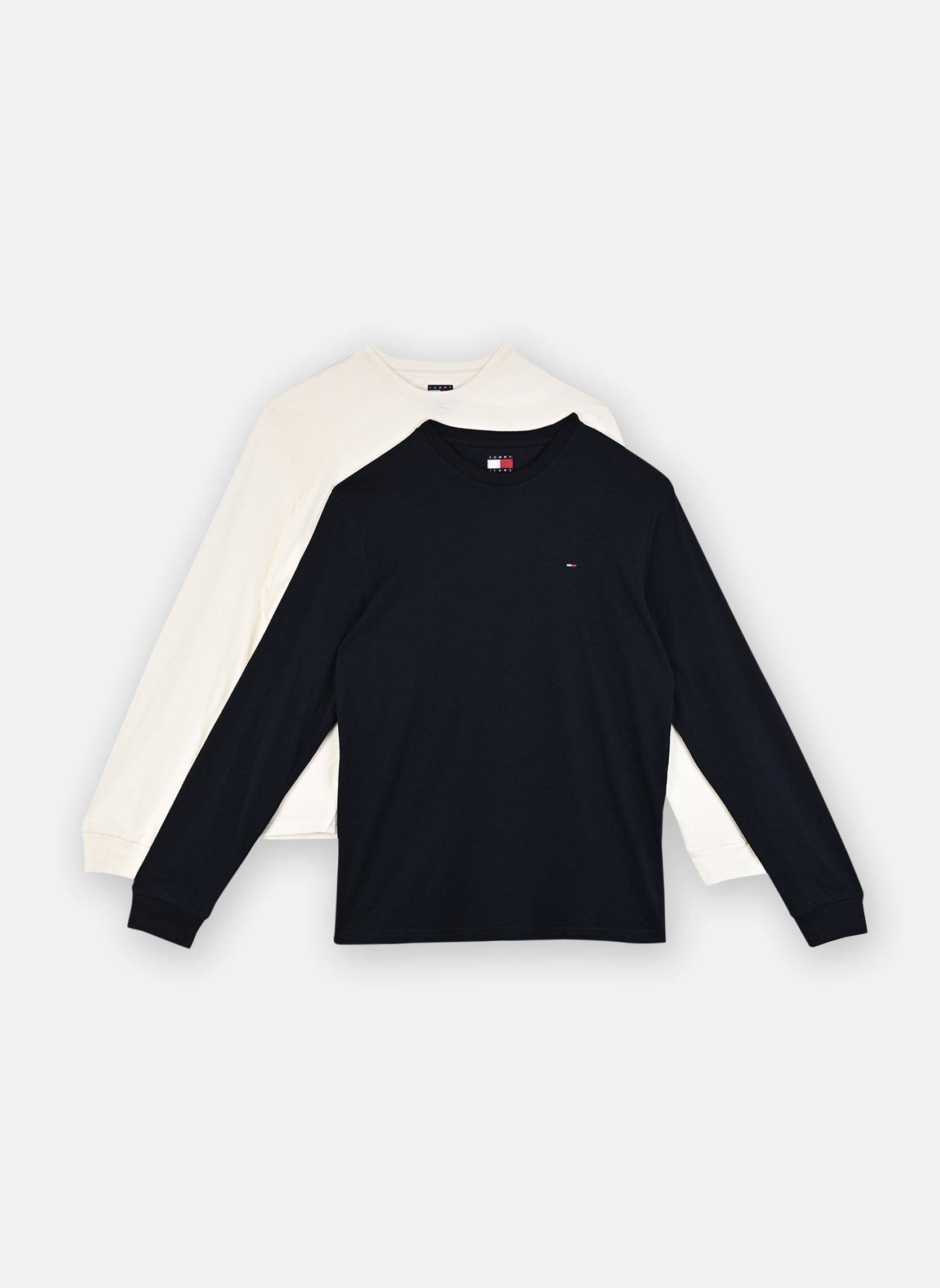 Tommy Jeans TJM Slim 2Pack / Ext Dm0Dm22148 T Shirt Night Ecru Homme - vue 5