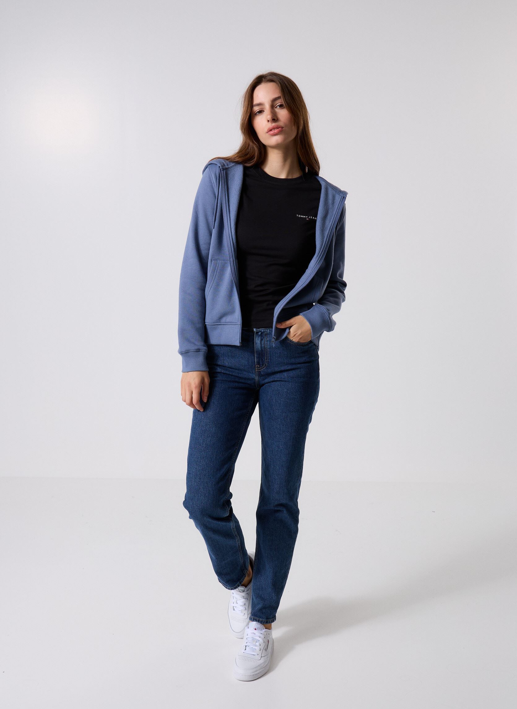 Sweatshirts mit Reißverschluss TJW REG S FLAG ZIP T damen blau Tommy Jeans Sweatshirts mit Reißverschluss TJW REG S FLAG ZIP T damen blau BLUE MOMENT