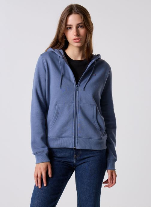 Tommy Jeans Sweats zippés TJW REG S FLAG ZIP T femme bleu