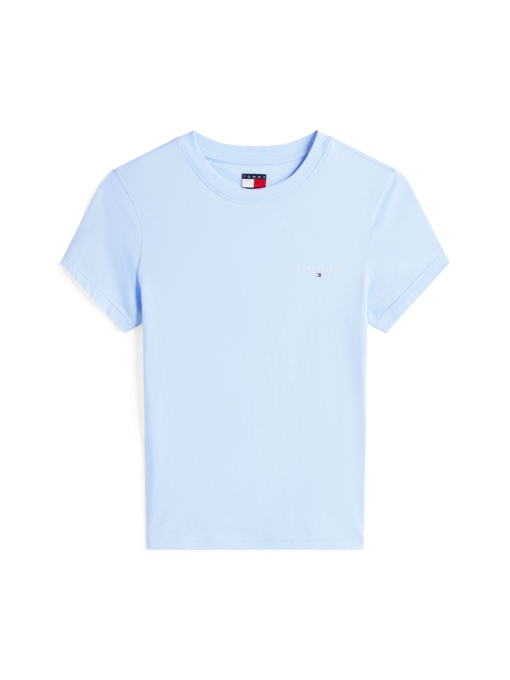 Kurzarm-T-Shirts TJW SLIM LINEAR SS T damen blau Tommy Jeans Kurzarm-T-Shirts TJW SLIM LINEAR SS T damen blau LIGHT POWDERY BLUE