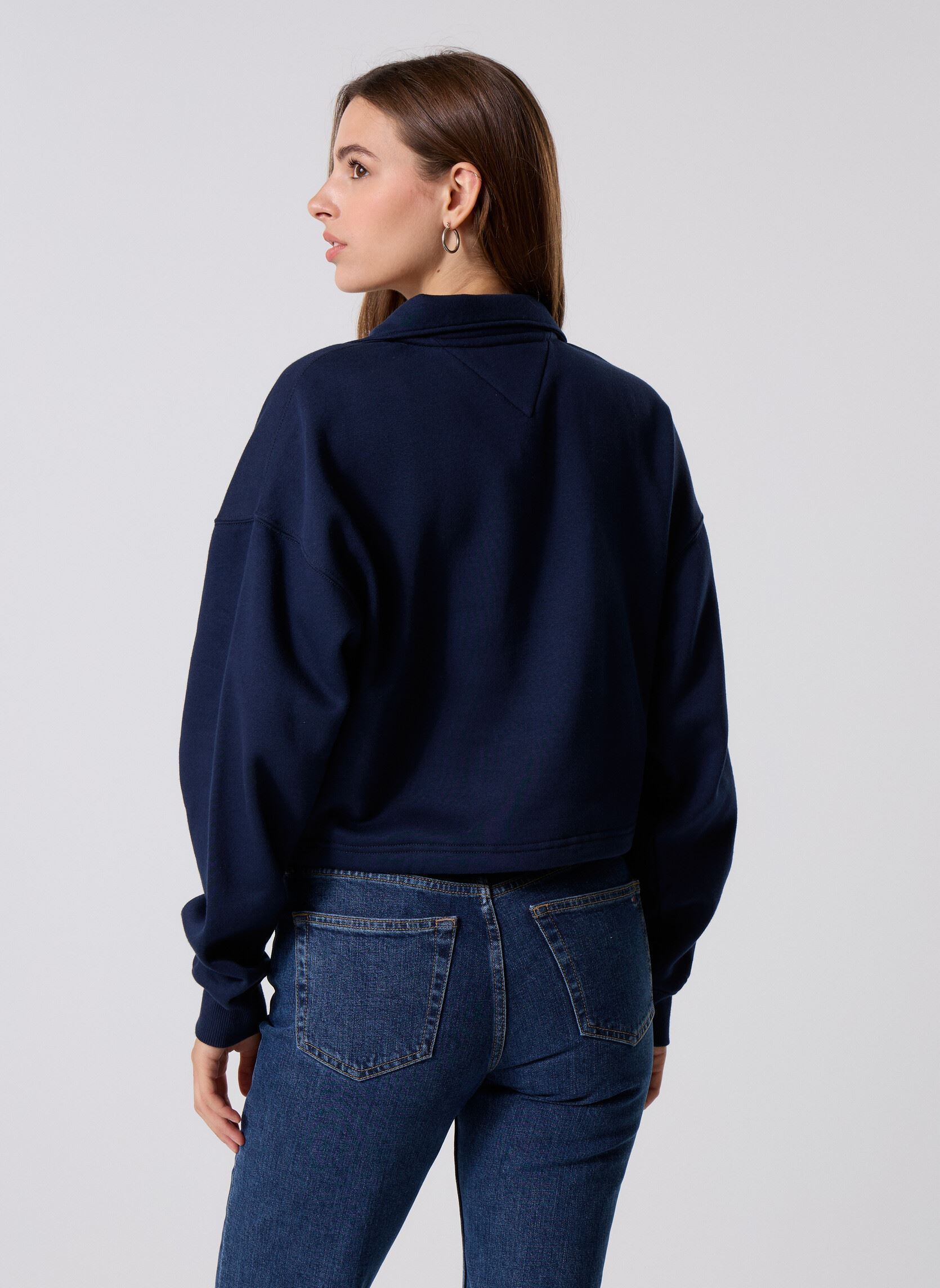 Sweats zippés TJW BXY CRP 1/4 ZIP femme bleu Tommy Jeans Sweats zippés TJW BXY CRP 1/4 ZIP femme bleu DARK NIGHT NAVY