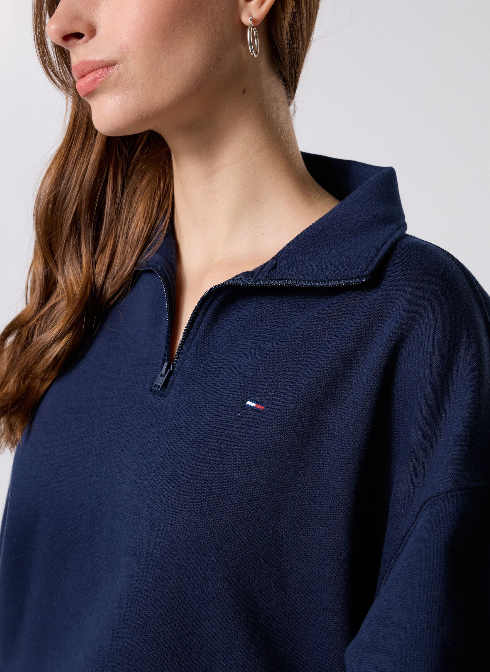 Sweats zippés TJW BXY CRP 1/4 ZIP femme bleu Tommy Jeans Sweats zippés TJW BXY CRP 1/4 ZIP femme bleu DARK NIGHT NAVY