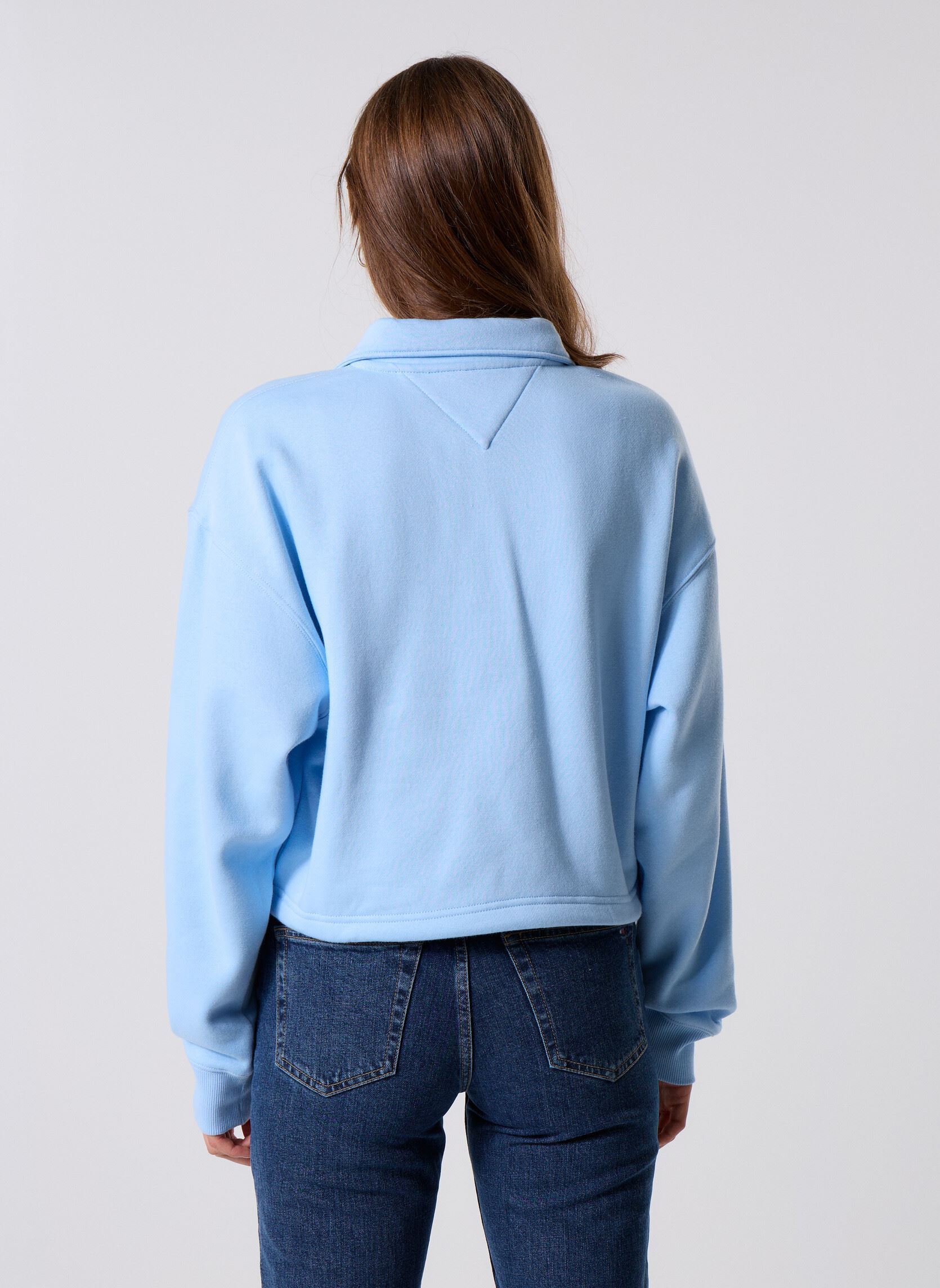 Sweats zippés TJW BXY CRP 1/4 ZIP femme bleu Tommy Jeans Sweats zippés TJW BXY CRP 1/4 ZIP femme bleu LIGHT POWDERY BLUE