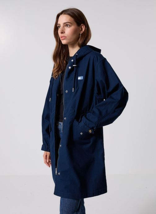 Tommy Jeans Parkas TJW BADGE WAISTED MI femme bleu