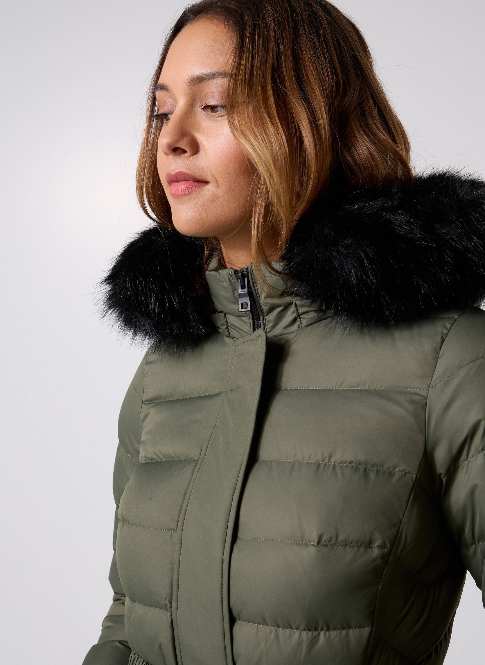 Manteaux W CATRIA LONG JACKET femme vert Geox Manteaux W CATRIA LONG JACKET femme vert GRAPE LEAF