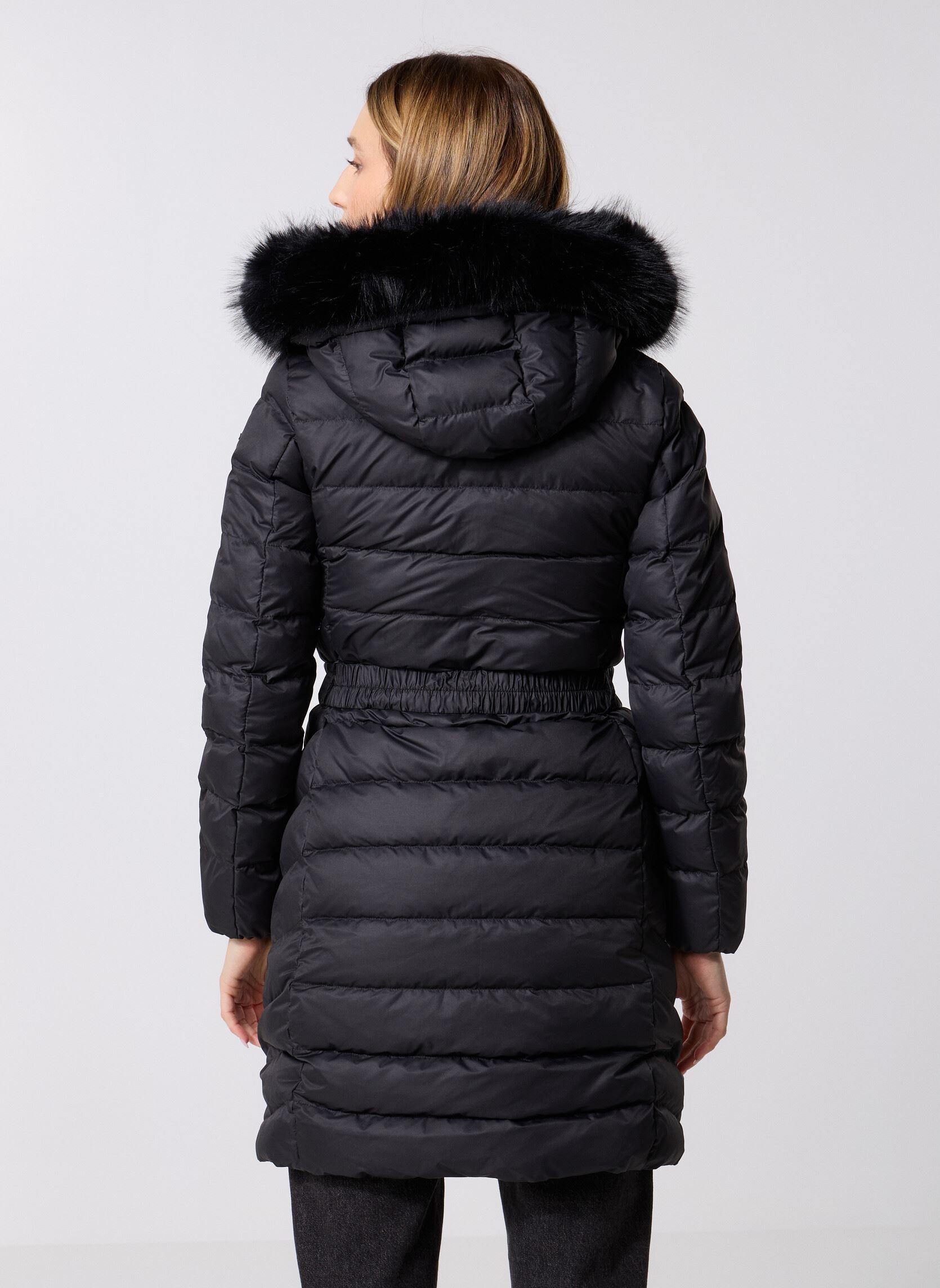 Mantels W CATRIA LONG JACKET dames zwart Geox Mantels W CATRIA LONG JACKET dames zwart NOIR