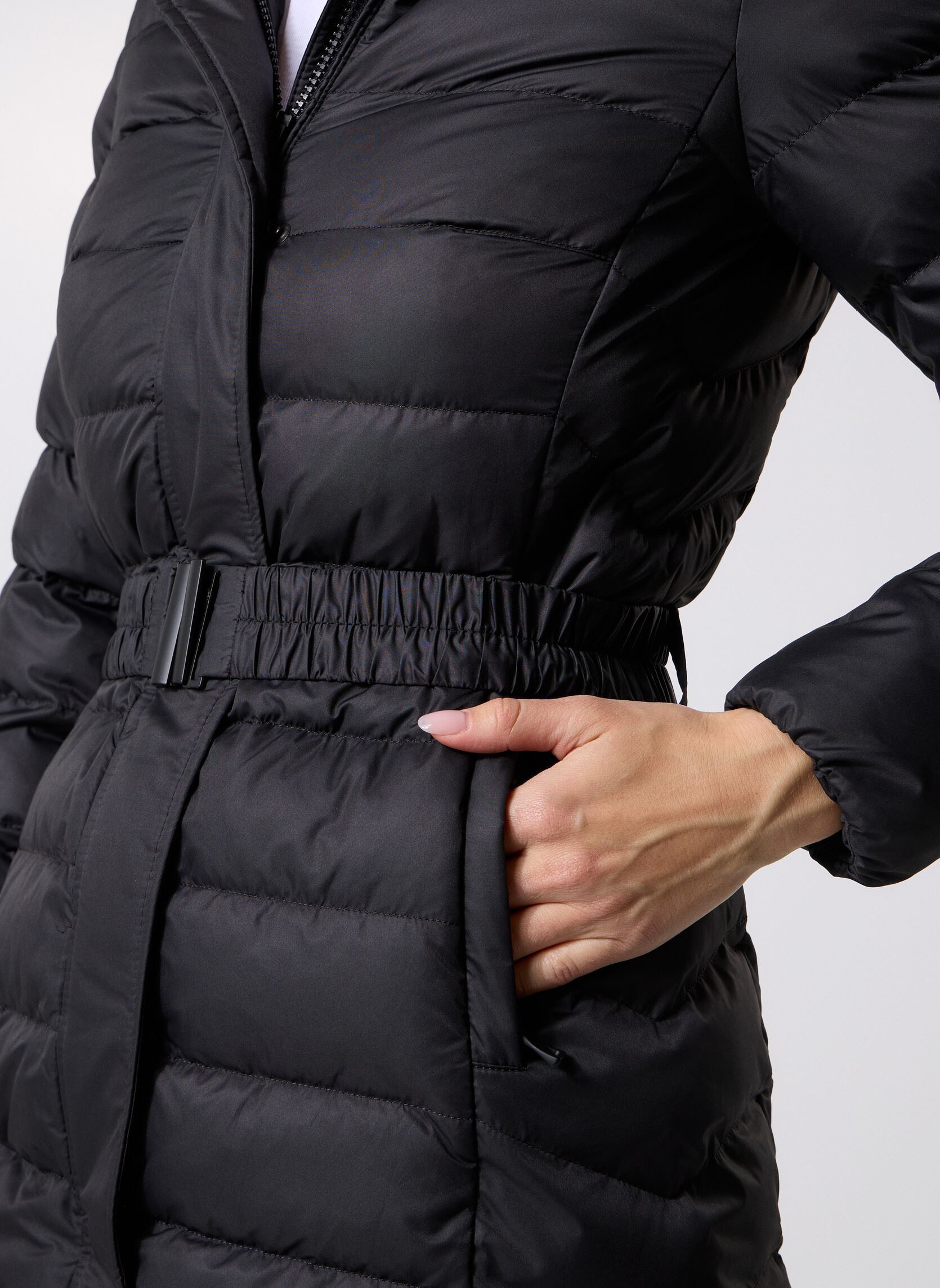 Mantels W CATRIA LONG JACKET dames zwart Geox Mantels W CATRIA LONG JACKET dames zwart NOIR