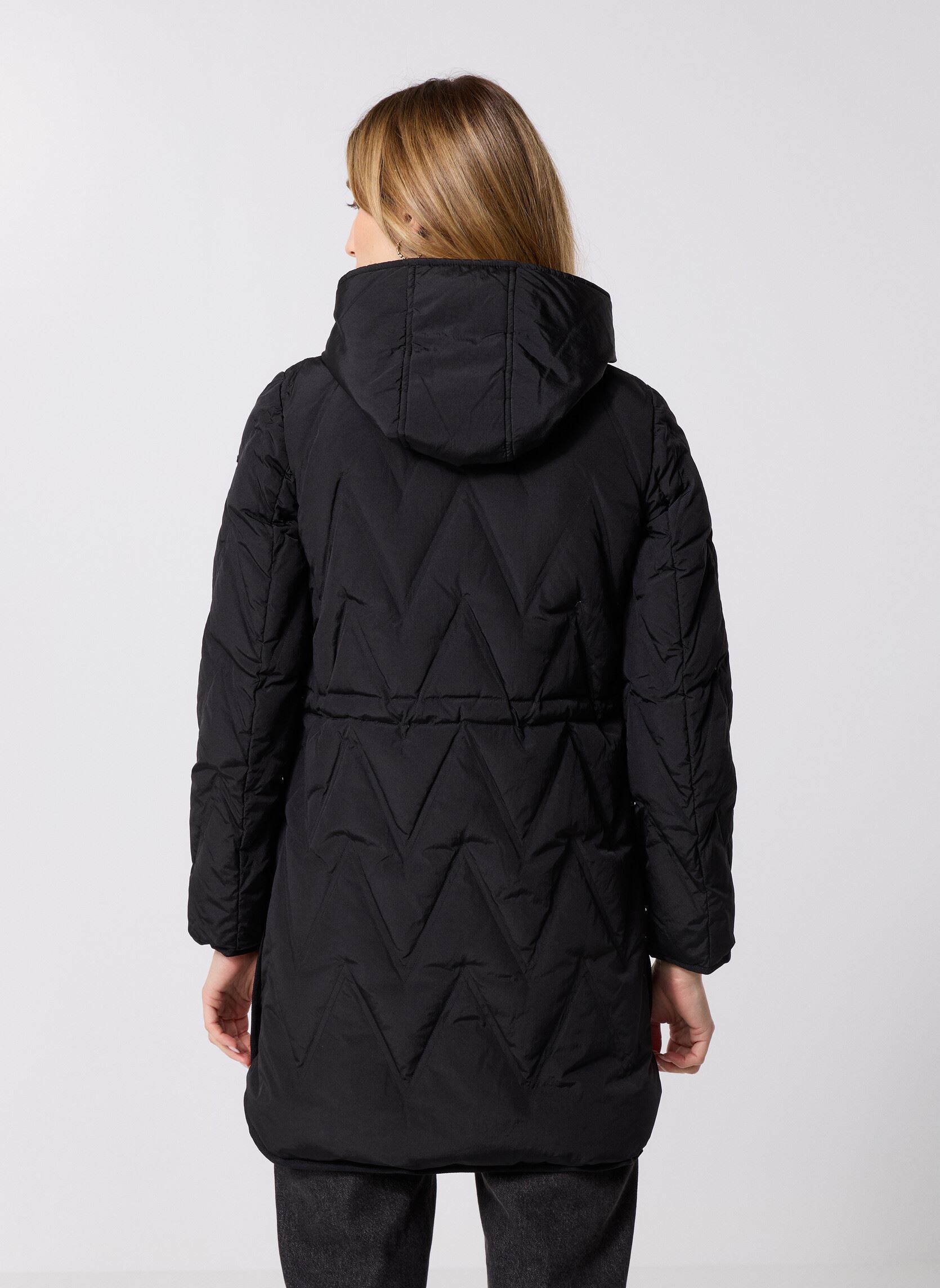 Mantels W PLUMMERY LONG JKT dames zwart Geox Mantels W PLUMMERY LONG JKT dames zwart NOIR