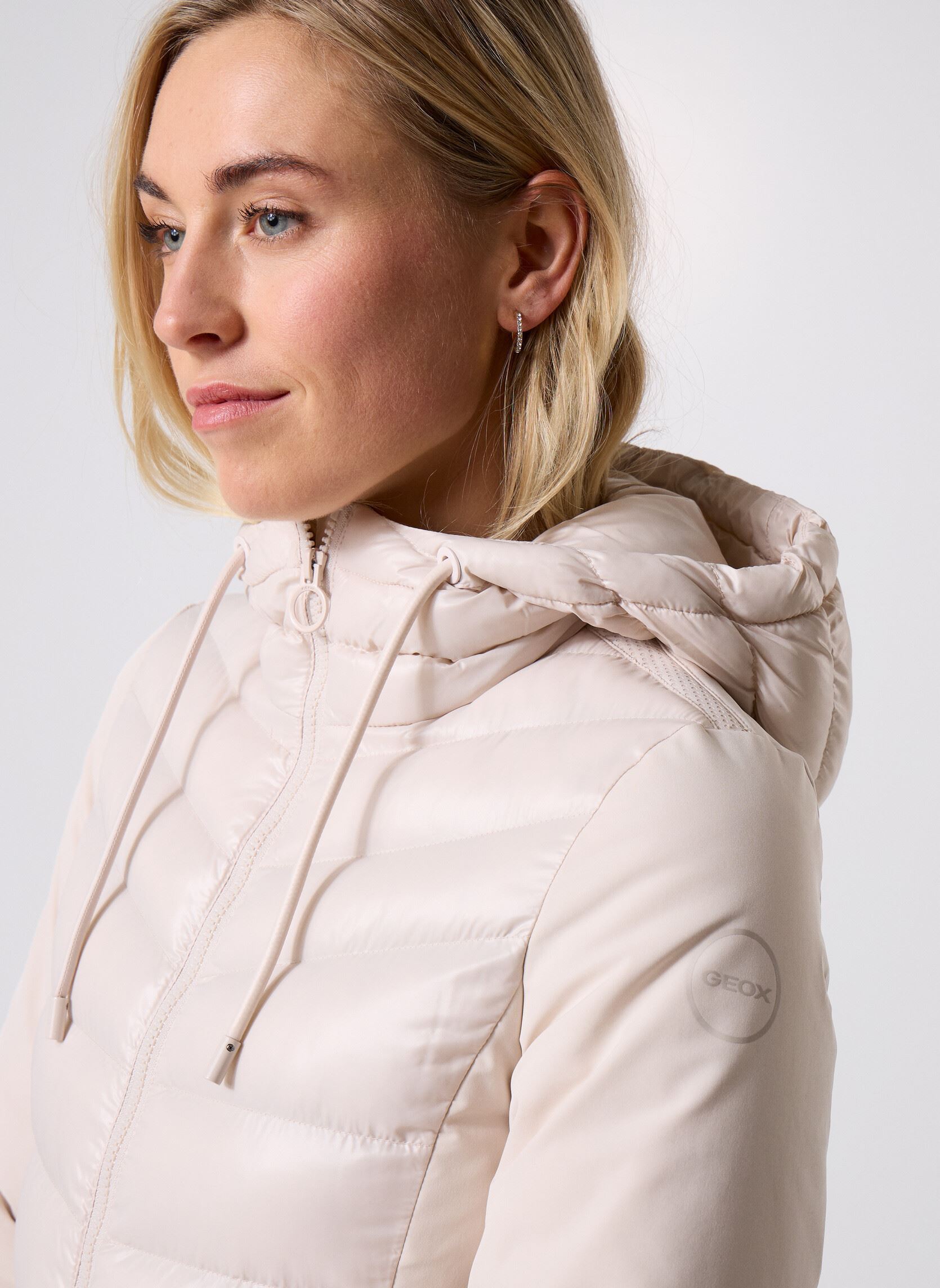 Winterjas W SPHERICA MID PARKA dames grijs Geox Winterjas W SPHERICA MID PARKA dames grijs MID MOONBEAM/MID MOO