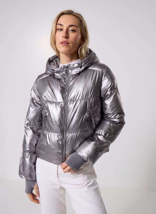 Geox Doudounes W SPHERICA SLV. SHOR femme argent
