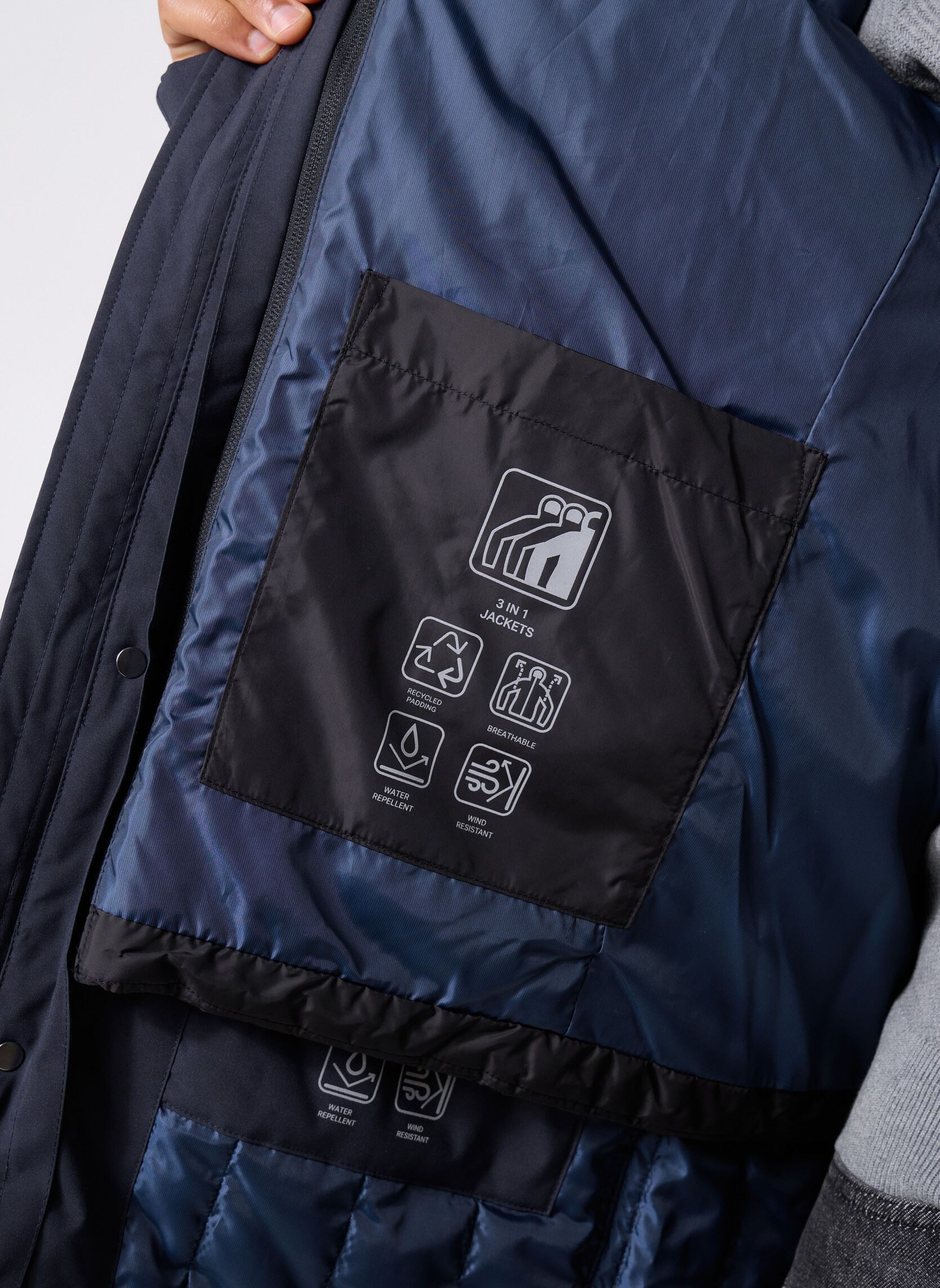 Manteaux classiques M ANDALO JACKET homme bleu Geox Manteaux classiques M ANDALO JACKET homme bleu SKY CAPTAIN