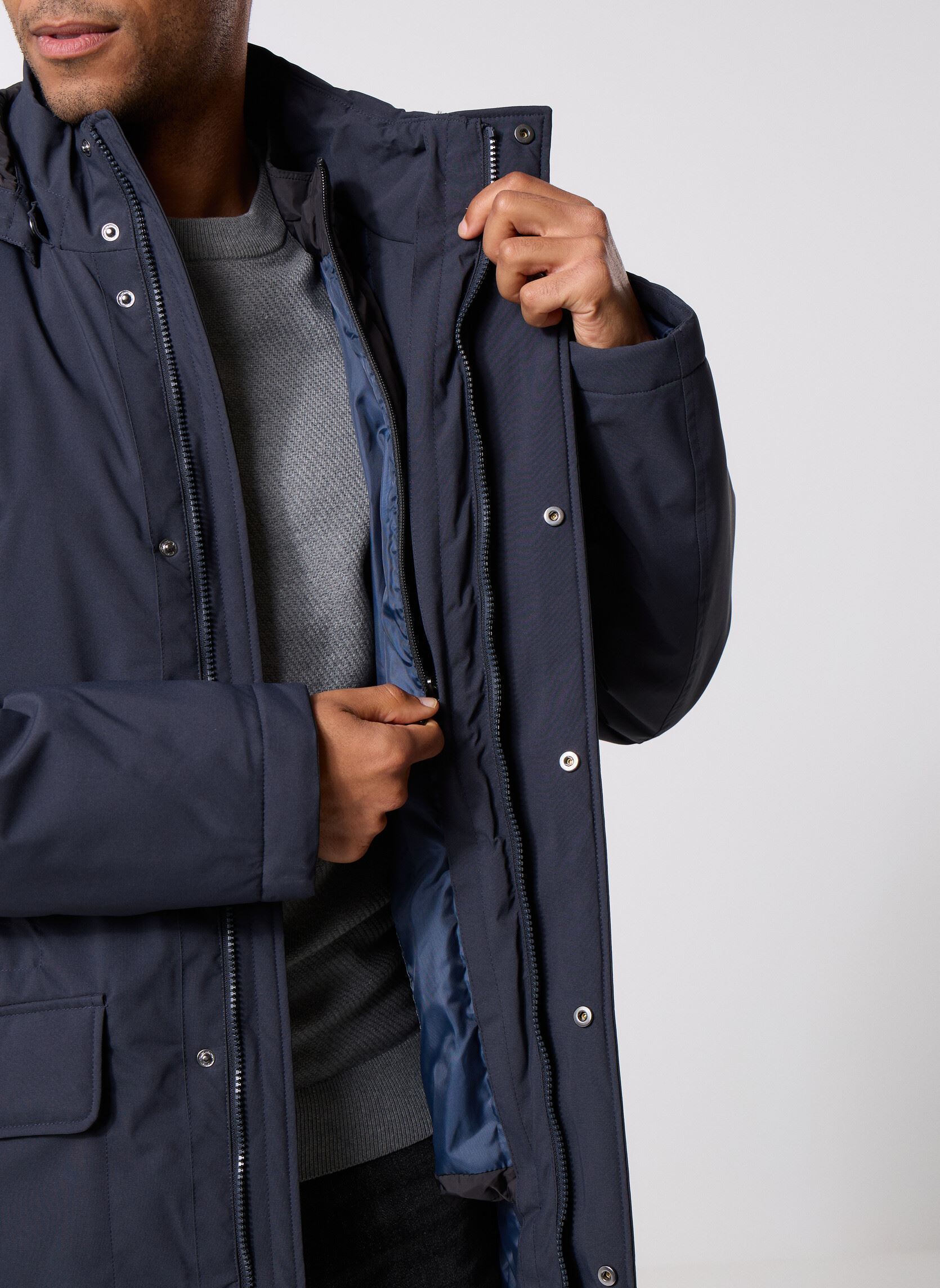 Manteaux classiques M ANDALO JACKET homme bleu Geox Manteaux classiques M ANDALO JACKET homme bleu SKY CAPTAIN