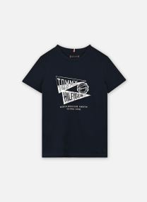 T-shirt a maniche corte Textured Graphic Pri KB0KB09719 bambino blu Tommy Hilfiger T-shirt a maniche corte Textured Graphic Pri KB0KB09719 bambino blu DARK NIGHT NAVY