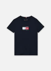 Tee-shirts manches courtes Tommy Script Flag Pr KB0KB09725 garçon bleu