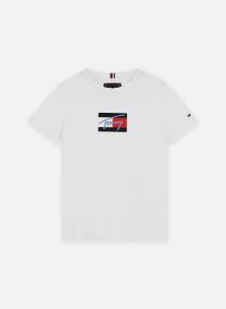 Tee-shirts manches courtes Tommy Script Flag Pr KB0KB09725 garçon bleu