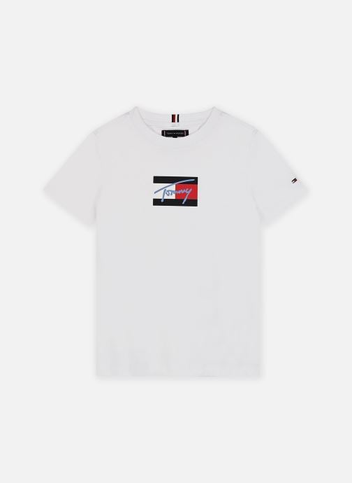 Tommy Hilfiger Tee-shirts manches courtes Tommy Script Flag Pr KB0KB09725 garçon blanc
