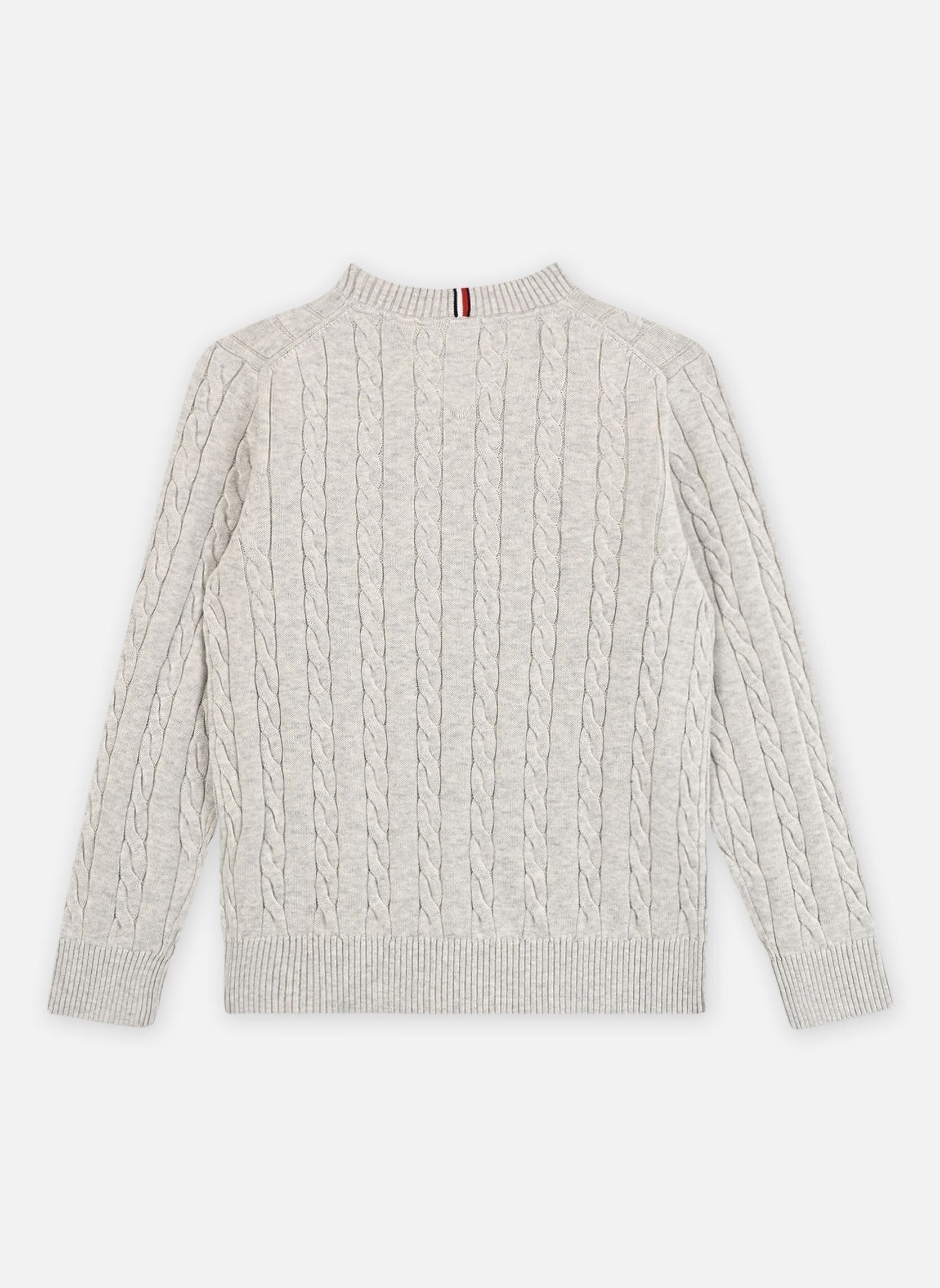Maglioni Cotton Cable Sweater KB0KB09753 bambino grigio Tommy Hilfiger Maglioni Cotton Cable Sweater KB0KB09753 bambino grigio GREY HEATHER