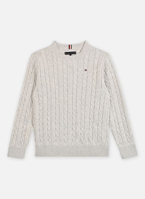 Tommy Hilfiger Pulls Cotton Cable Sweater KB0KB09753 garçon gris