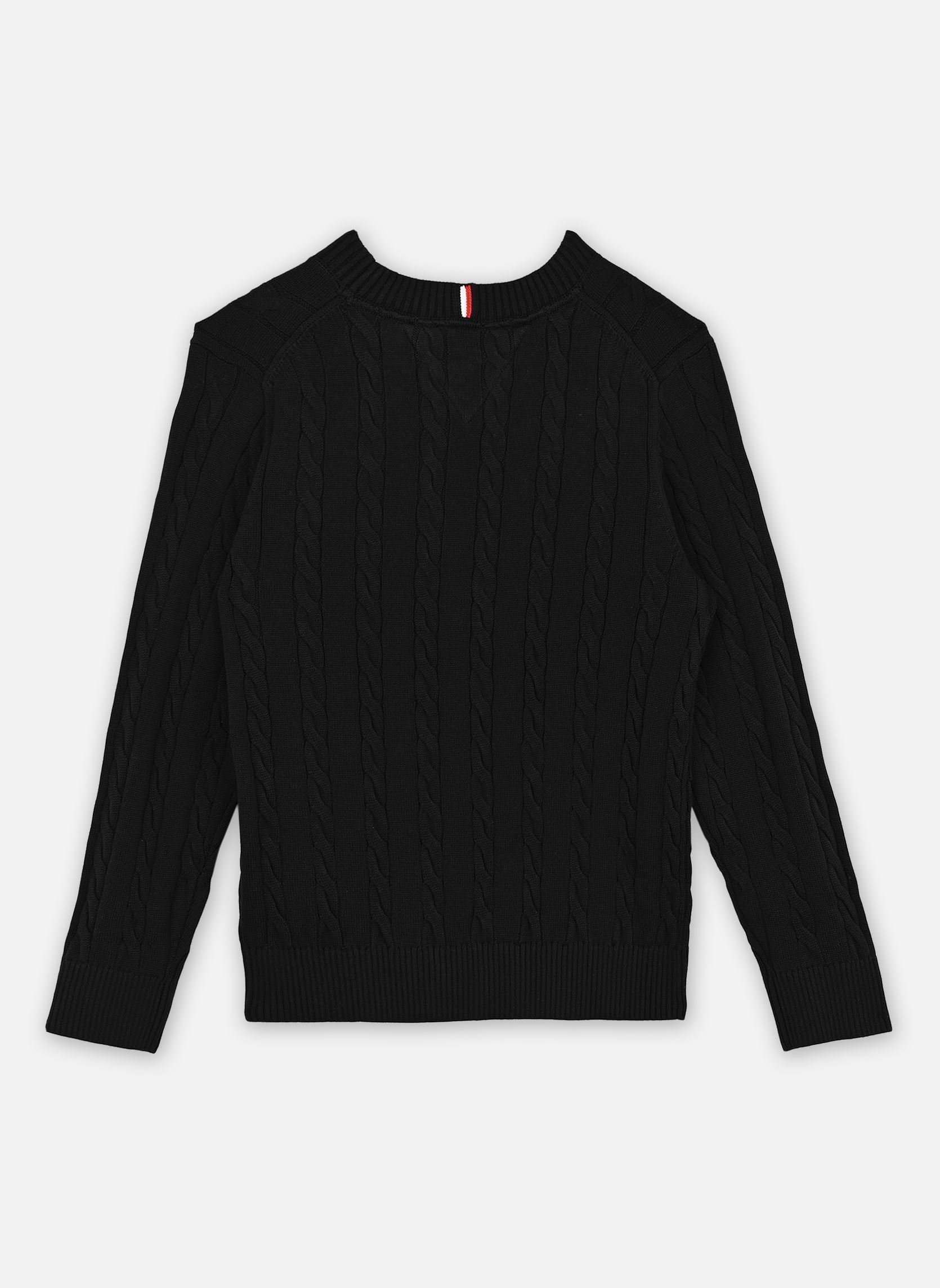 Pulls Cotton Cable Sweater KB0KB09753 garçon noir Tommy Hilfiger Pulls Cotton Cable Sweater KB0KB09753 garçon noir BLACK