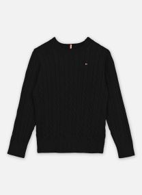 Pulls Cotton Cable Sweater KB0KB09753 garçon noir Tommy Hilfiger Pulls Cotton Cable Sweater KB0KB09753 garçon noir BLACK