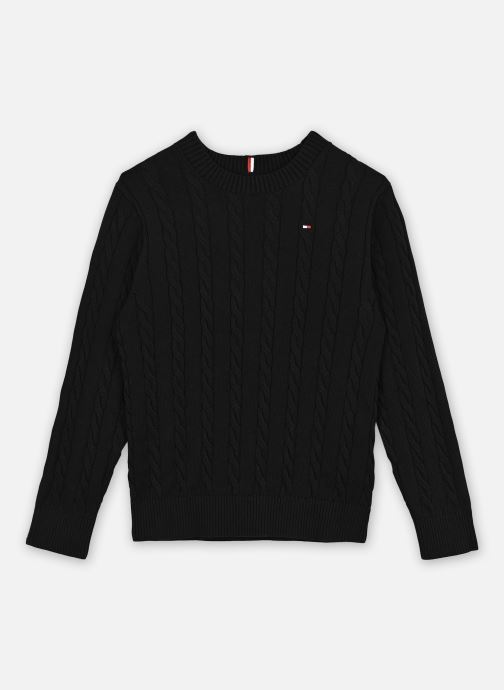 Tommy Hilfiger Pullover Cotton Cable Sweater KB0KB09753 jungen schwarz