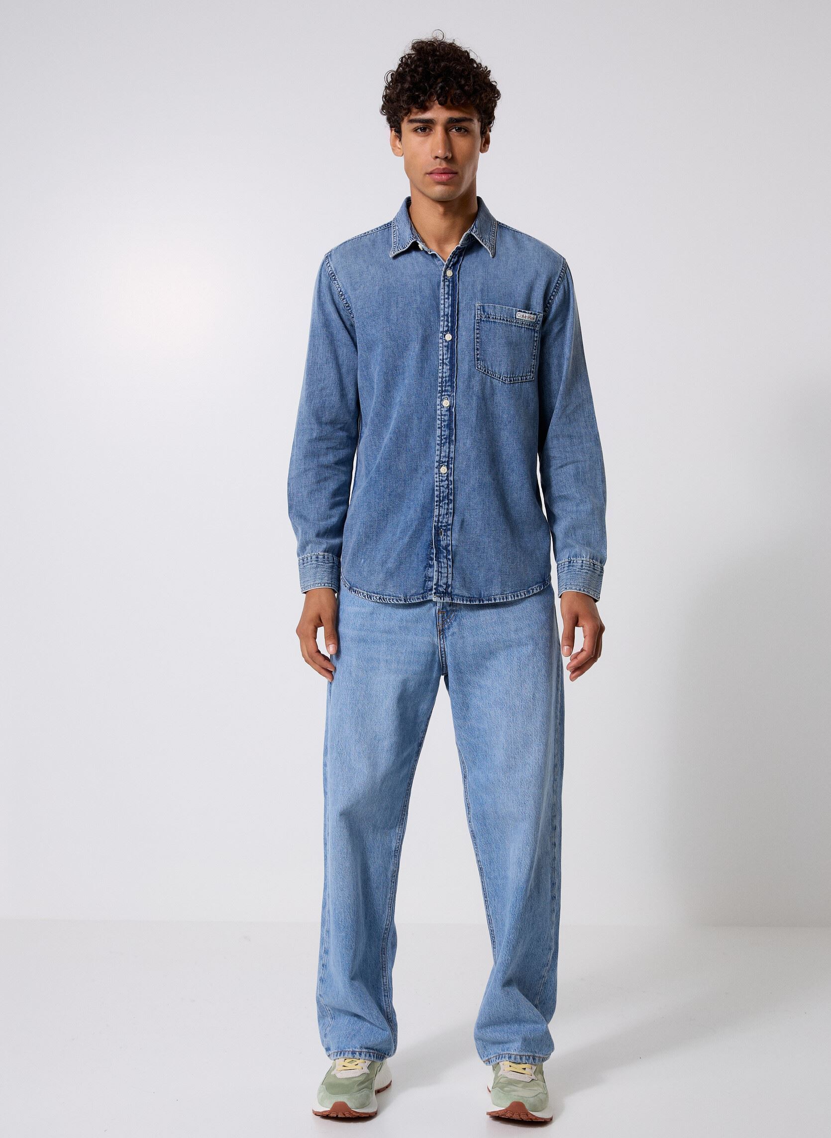 Camicie Casual Classic LV040EM774 uomo blu Calvin Klein Jeans Camicie Casual Classic LV040EM774 uomo blu CK VINTAGE INDIGO