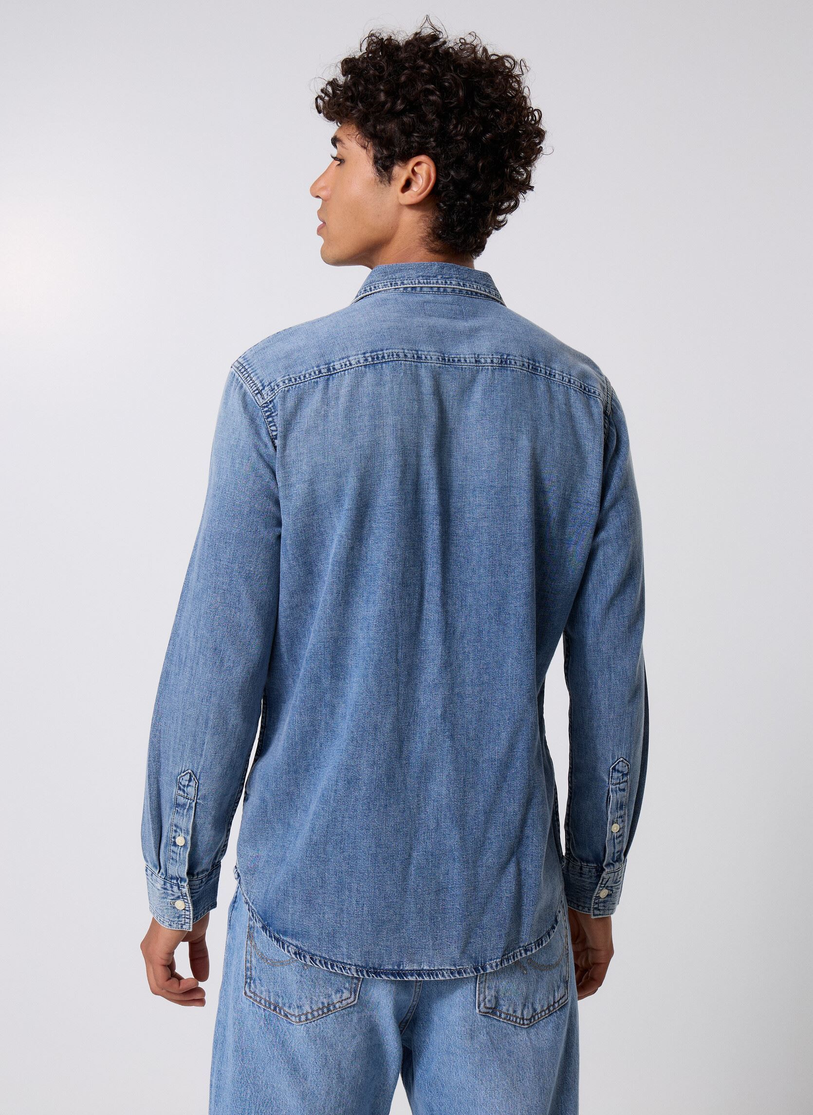 Camicie Casual Classic LV040EM774 uomo blu Calvin Klein Jeans Camicie Casual Classic LV040EM774 uomo blu CK VINTAGE INDIGO
