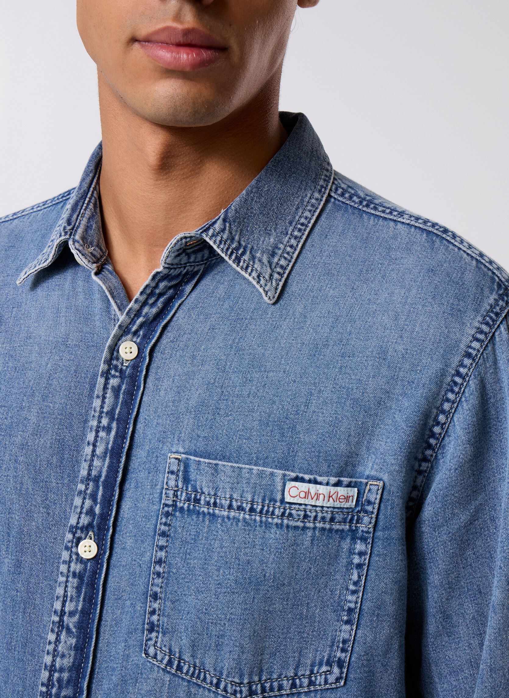 Camicie Casual Classic LV040EM774 uomo blu Calvin Klein Jeans Camicie Casual Classic LV040EM774 uomo blu CK VINTAGE INDIGO