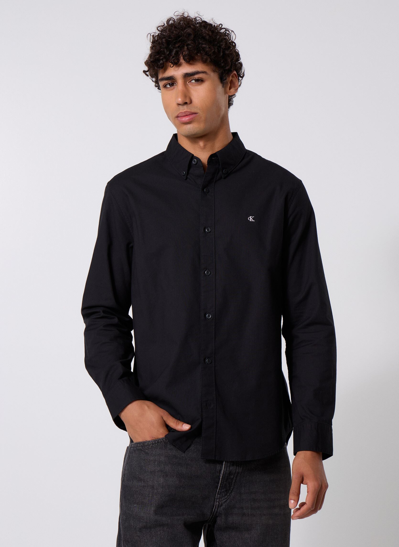 Vêtements Calvin Klein Jeans Ls Solid Oxford Clas LV140EM125 pour Accessoires