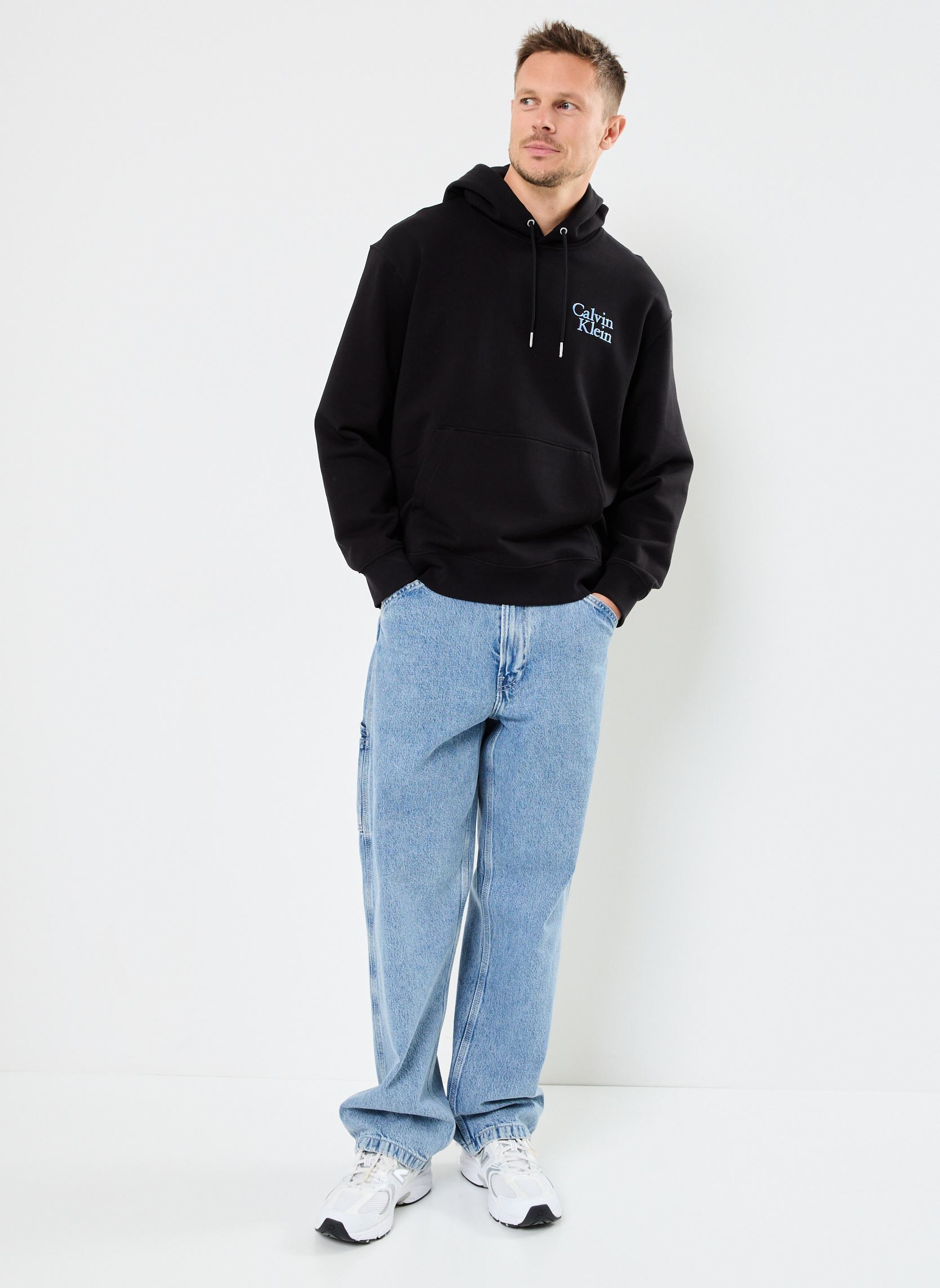 Sweats Ls E 350Trry Clvn Sc LV04RC295G homme noir Calvin Klein Jeans Sweats Ls E 350Trry Clvn Sc LV04RC295G homme noir BLACK