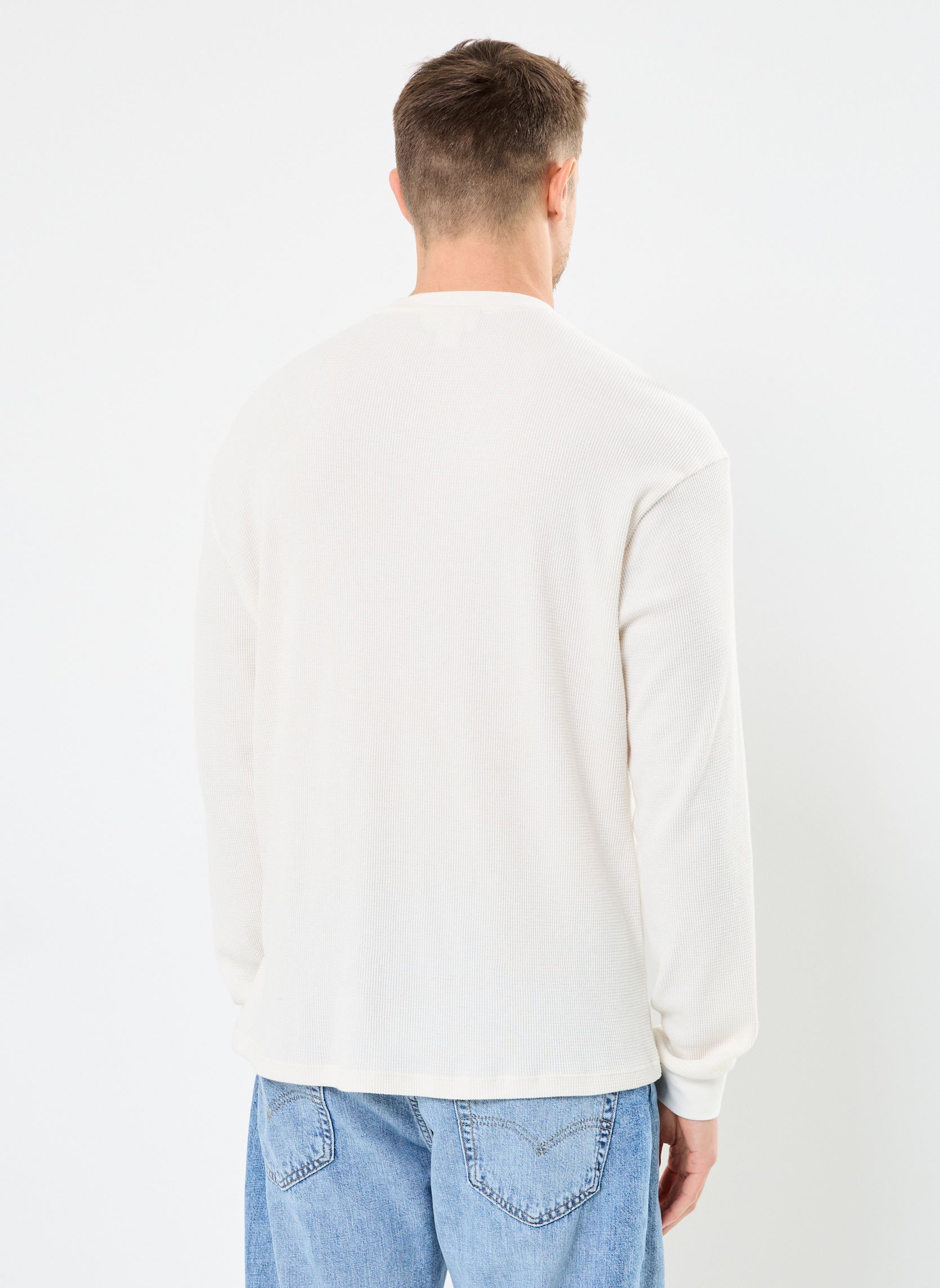 Langarm-T-Shirts Ls Waffle Badge Crew LV040EM217 herren weiß Calvin Klein Jeans Langarm-T-Shirts Ls Waffle Badge Crew LV040EM217 herren weiß Tofu