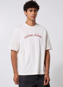 Tee-shirts manches courtes Ss Cntr Chn Sttch 16 LV04RC225G homme blanc Calvin Klein Jeans Tee-shirts manches courtes Ss Cntr Chn Sttch 16 LV04RC225G homme blanc TOFU