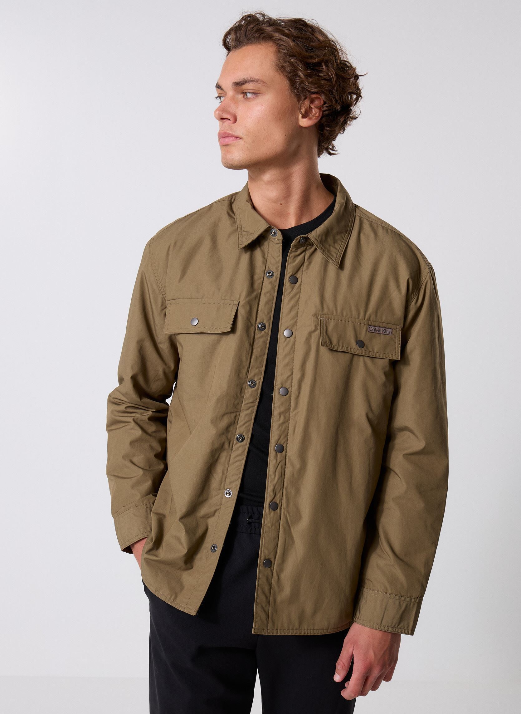 Vêtements Calvin Klein Jeans Ls Cttn Flld Rlxd Sh LV04RC401G pour Accessoires